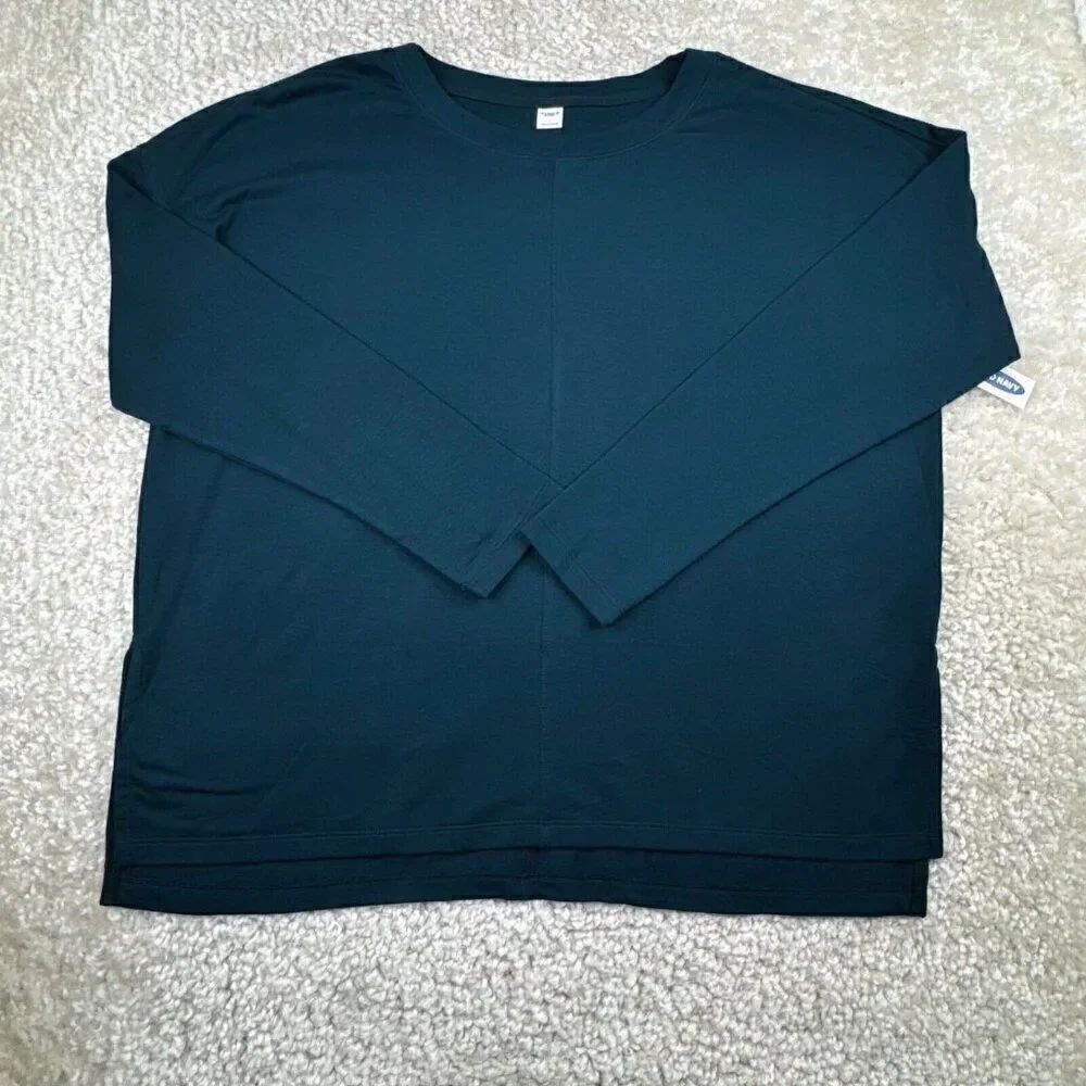 Old Navy Active Long Sleeve Side Vent Top Large NEW